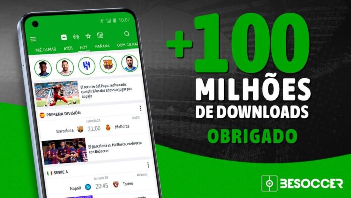 100 milhões de agradecimentos. BeSoccer