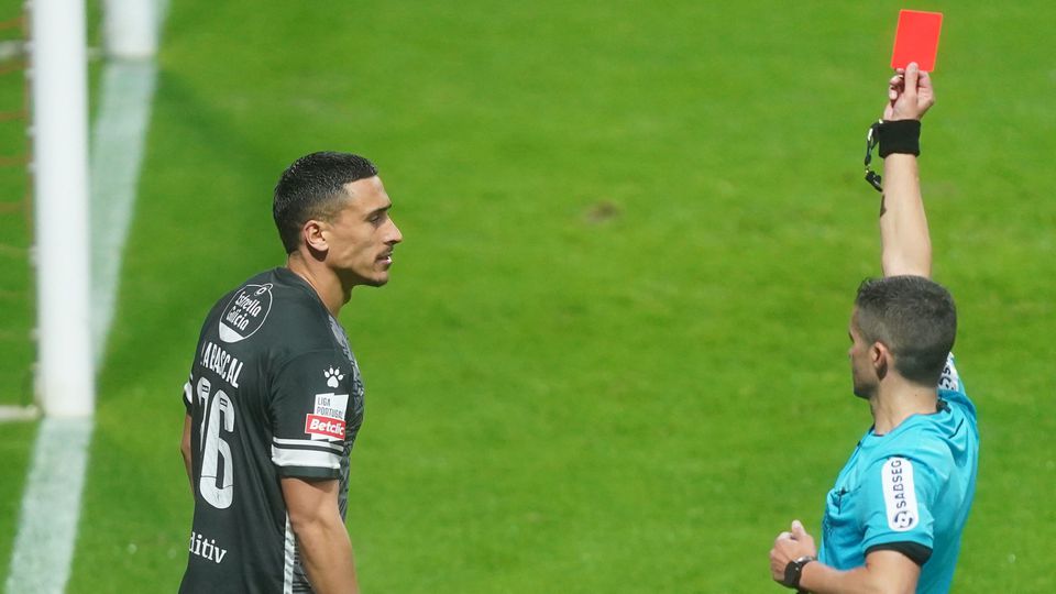 Helder Malheiro expulsa Rodrigo Abascal no jogo entre o SC Braga e o Boavista