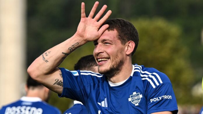 Andrea Belotti, 31 anos, soma 19 jogos no Como em todas as provas, apenas oito na condição de titular, e marcou apenas dois golos esta época. Venceu o Euro-2020 com a Itália