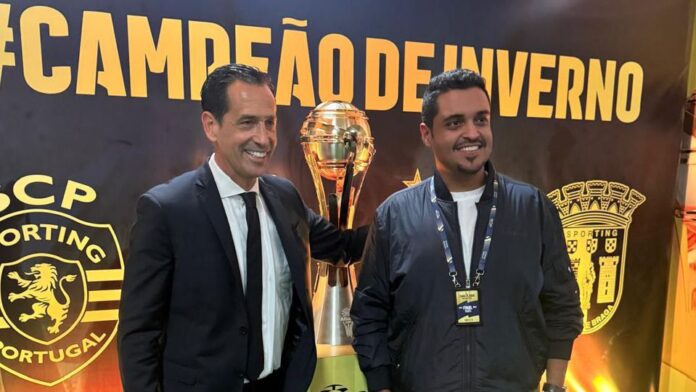 Pedro Proença e Walid Al Batan na final da Taça da Liga, em Leiria