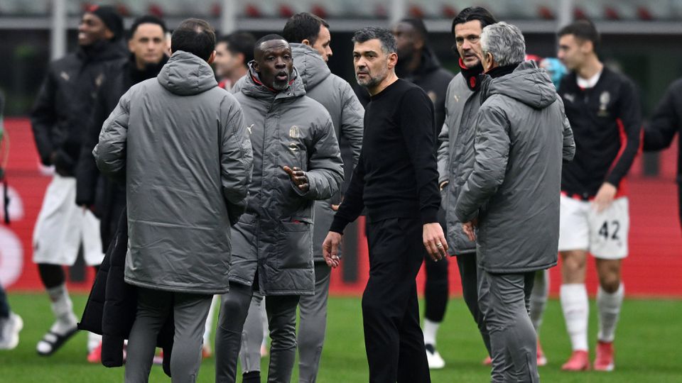 Sérgio Conceição com a equipa técnica