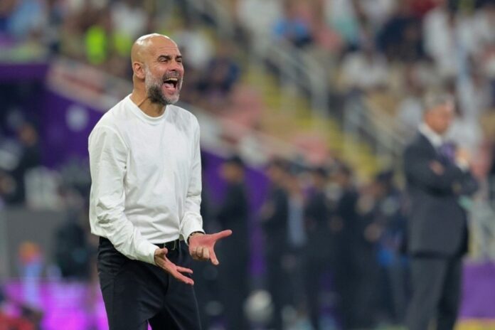 A irritação de Pep com o calendário. AFP