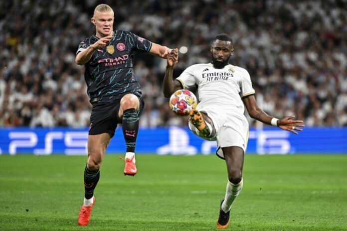 Rüdiger colocou Haaland no bolso. AFP