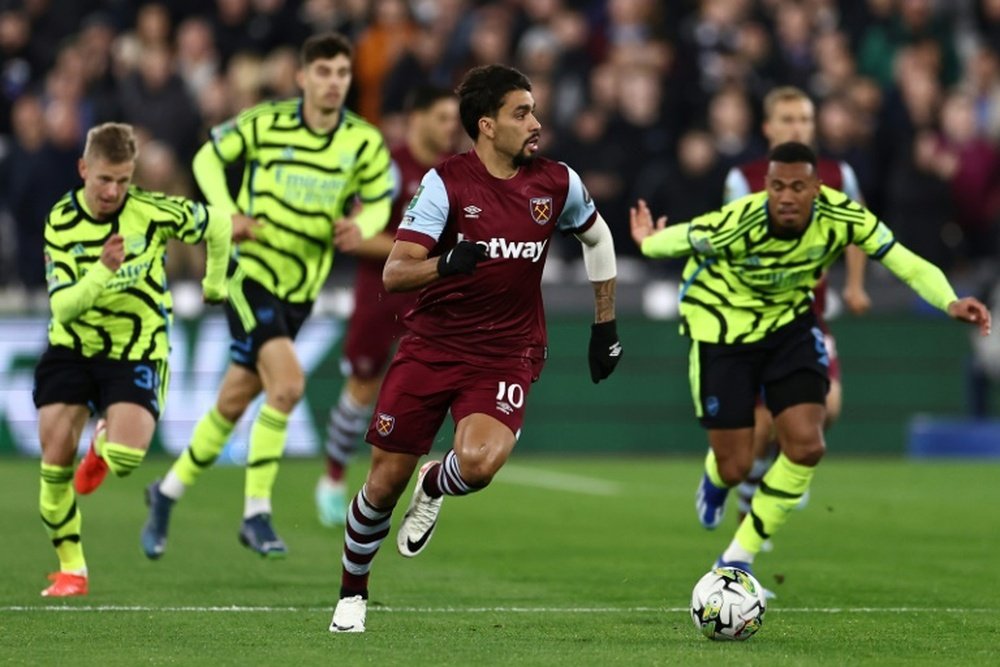 Paquetá desfalcará o West Ham até março. AFP
