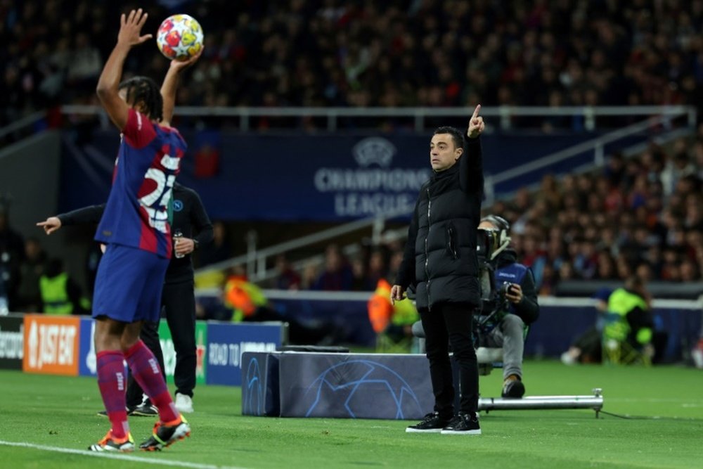 O lamento de Xavi. AFP