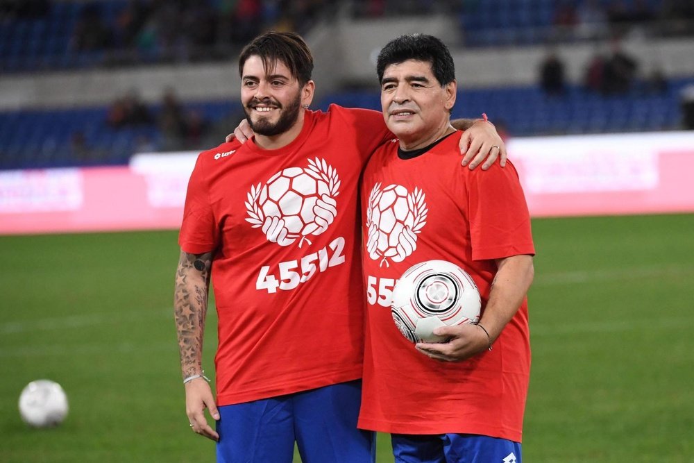 Diego Armando Maradona Jr fala sobre a morte do seu pai. EFE