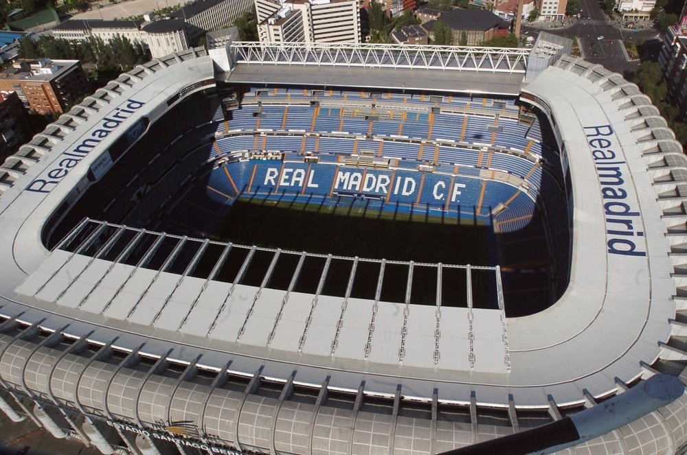 Vista aérea do estádio Santiago Bernabéu. EFE/Sergio Barrenechea/ aa