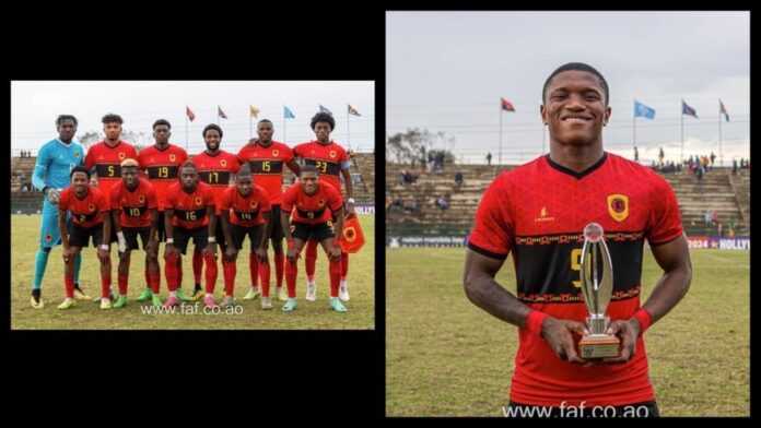 Angola vence Seychelles, em partida pela COSAFA. Captura/Instagram @FAF_angola