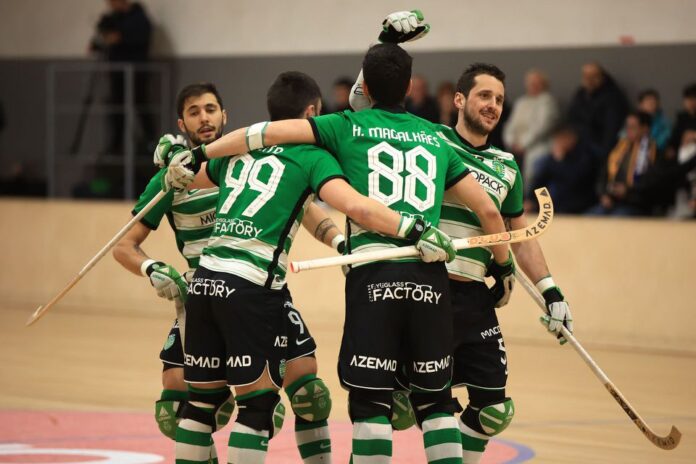 Equipa do Sporting de hóquei em patins (2024/25). Foto FPP