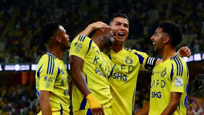 Ronaldo, Durán e companhia a festejar golo do Al Nassr