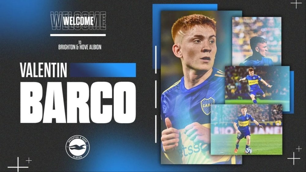 El Brighton confirma la compra de la gran joya de Boca. OfficialBHAFC