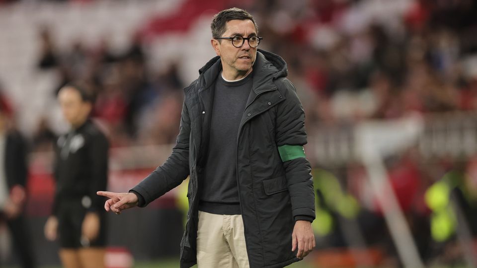 Micael Sequeira, treinador do Sporting, na Luz, no dérbi com o Benfica