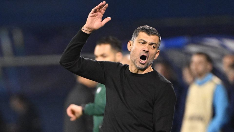 Sérgio Conceição durante a derrota com o Dínamo Zagreb na Liga dos Campeões