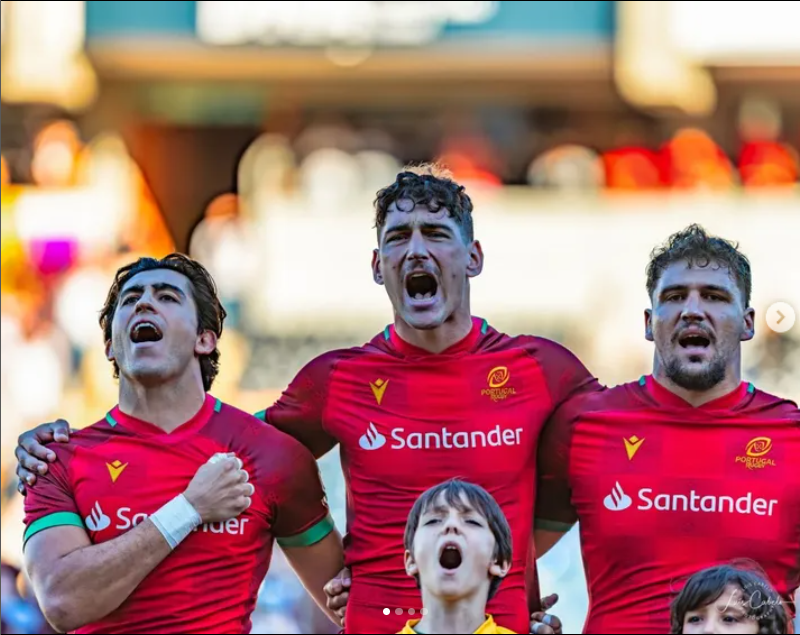 Seleção Nacional de râguebi na qualificação para o Mundial 2027 fevereiro 2025. Foto Instagram FPR