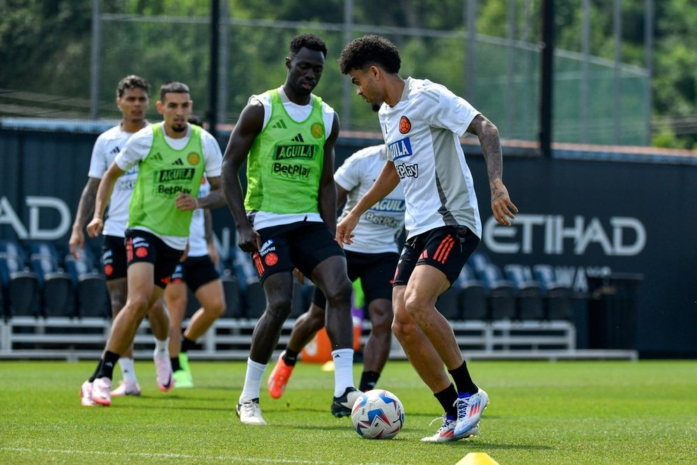 Colombia durante treinamento. EFE/ Federación Colombiana de Fútbol