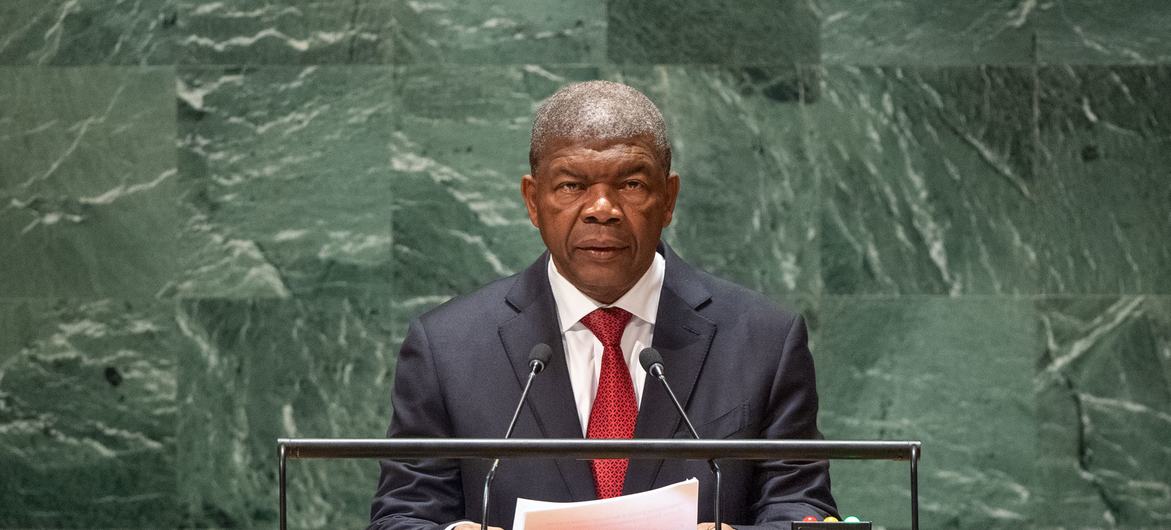 O presidente de Angola, João Manuel Gonçalves Lourenço, discursa no debate geral da 78ª sessão da Assembleia Geral O presidente de Angola, João Manuel Gonçalves Lourenço, discursa no debate geral da 78ª sessão da Assembleia Geral