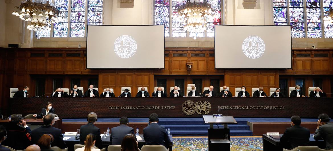O Tribunal Internacional de Justiça ouve o caso África do Sul v. Israel em Haia