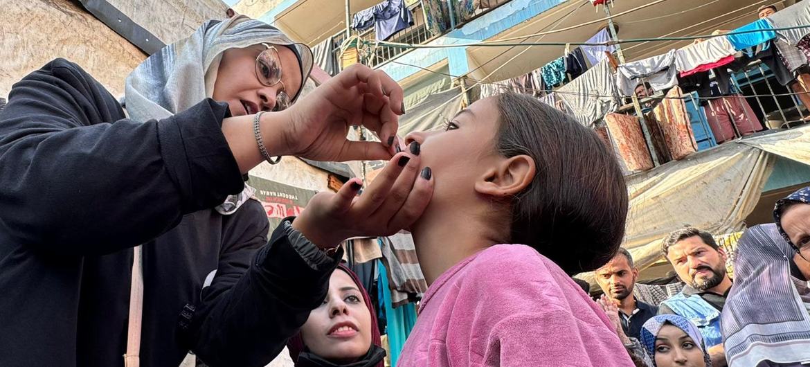 Autoridades em Gaza alertam ser “obrigatório interromper o surto de poliomielite o mais rapidamente possível”