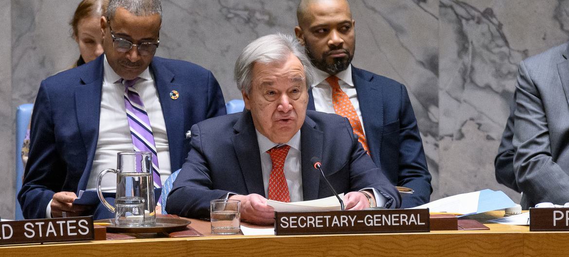 Secretário-geral, Antonio Guterres, quer o acesso das pessoas ao auxílio essencial