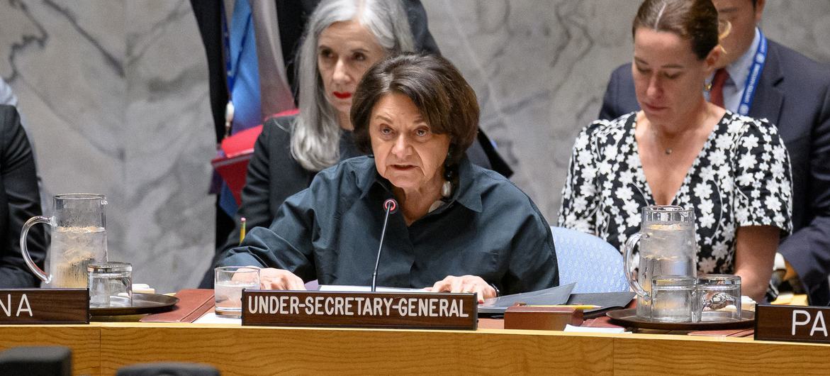 Chefe dos Assuntos Políticos, Rosemary DiCarlo, afirmou que a ONU incentivava os esforços diplomáticos em andamento