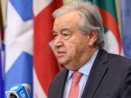 António Guterres, na sede da ONU