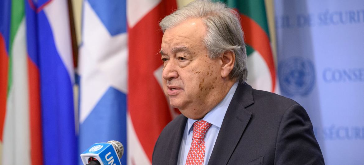 António Guterres, na sede da ONU