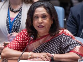 A representante especial do secretário-geral sobre Violência Sexual em Conflito, Pramila Patten, discursa no Conselho de Segurança