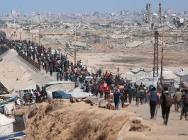 Milhares de pessoas em Gaza estão em movimento após o acordo de cessar-fogo