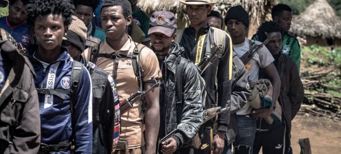 Membros do grupo armado 3R se desmobilizam em Sanguéré-Lim, na República Centro-Africana