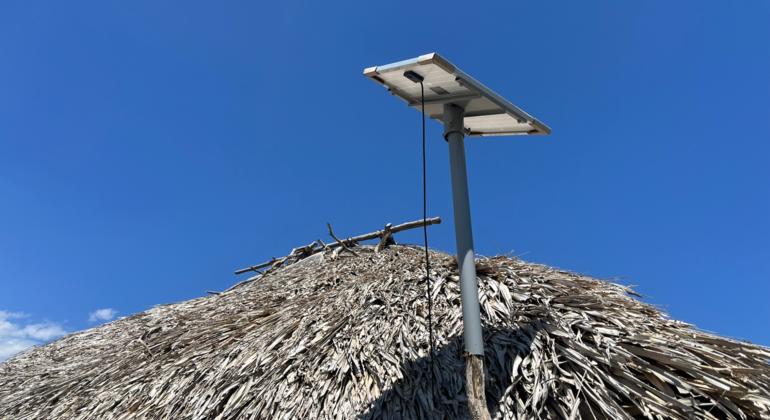 Painel solar instalado pelo Pnud