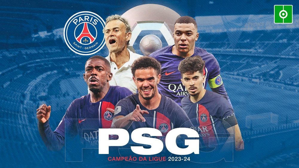 O PSG é campeão da Ligue 1 2023-24. BeSoccer