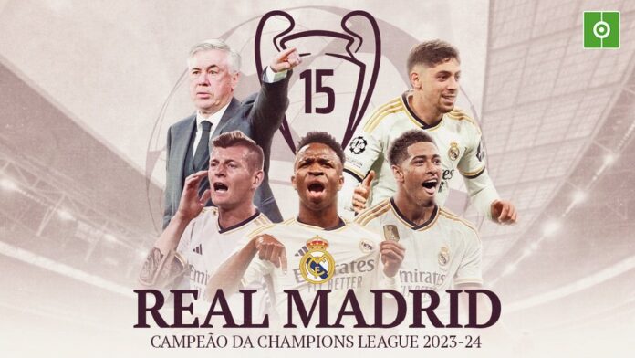 Real Madrid, campeão da Champions 2023-24. Besoccer