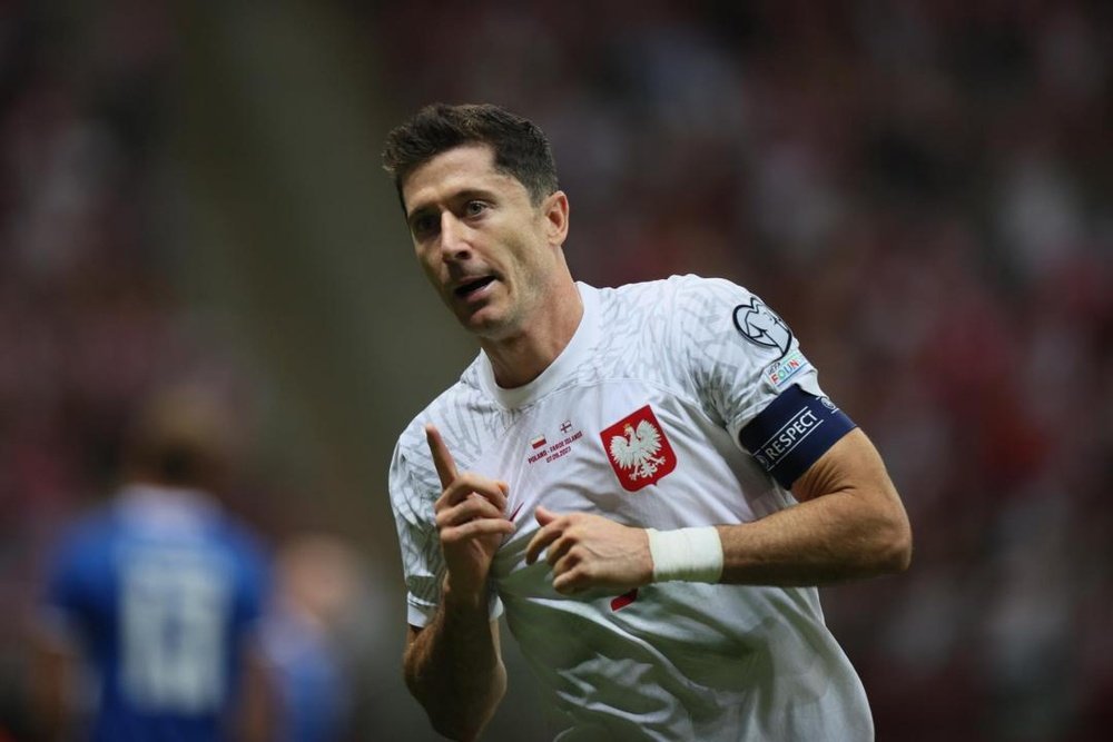 Lewandowski, desaparecido em Eurocopas e Mundiais. AFP