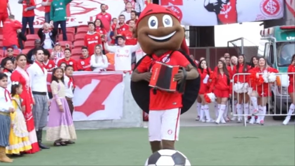 Saci, o mascote do Internacional de Porto Alegre. Captura @Internacional