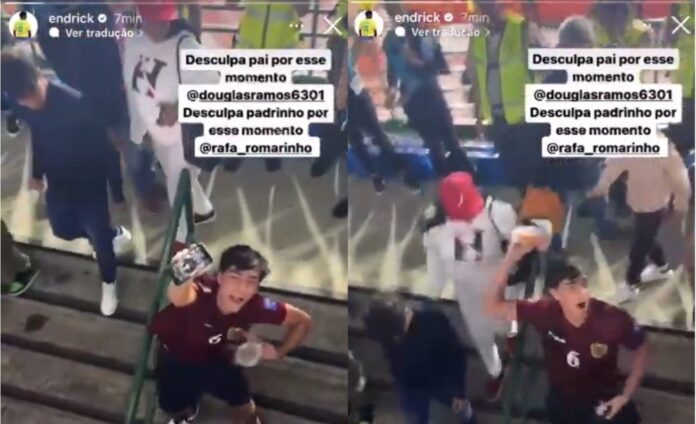 Racismo na disputa pré-olímpica . A captura/Instagram/endrick